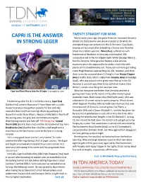 Capri Is the Answer in Strong Leger Cont
