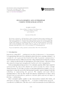 Entanglement and Superdense Coding with Linear Optics