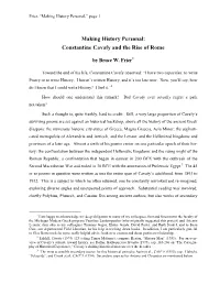 Making History Personal: Constantine Cavafy and the Rise of Rome