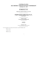 NXP Semiconductors N.V. (Name of Issuer)