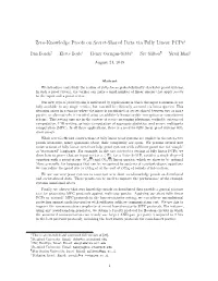 Zero-Knowledge Proofs on Secret-Shared Data Via Fully Linear Pcps∗
