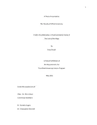 1 a Thesis Presented to the Faculty of Alfred University Frodo's