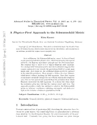 A Physics-First Approach to the Schwarzschild Metric