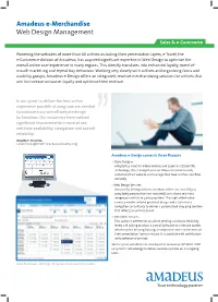 Amadeus E-Merchandise Web Design Management Sales & E-Commerce