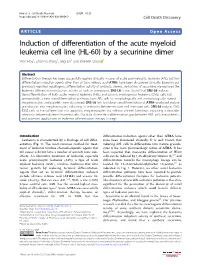 Induction of Differentiation of the Acute Myeloid Leukemia Cell Line (HL-60) by a Securinine Dimer Wen Hou1, Zhen-Ya Wang1, Jing Lin1 and Wei-Min Chen 1