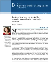 Re-Inserting Peer Review in the American Presidential Nomination Process