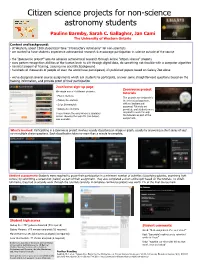 "Citizen Science" Projects for Non-Science Astronomy Students