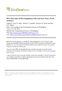 DNA Barcodes of Microlepidoptera Reared from Native Fruit in Kenya Author(S): Scott E