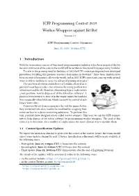 ICFP Programming Contest 2019 Worker-Wrappers Against Bit Rot Version 1.0