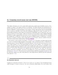 12. Comparing Several Means (One-Way ANOVA)