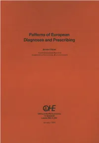 Patterns of European Diagnoses and Prescribing