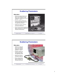 Scattering Parameters