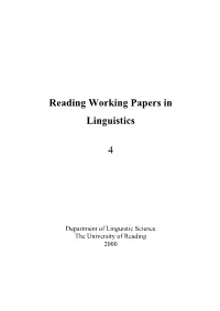 Working Papers 4, 2000