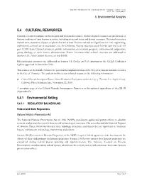 5.4 CULTURAL RESOURCES Cultural Resources Comprise Archaeological and Historical Resources