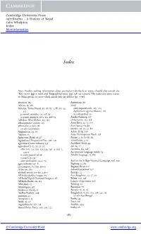 A History of Nepal John Whelpton Index More Information