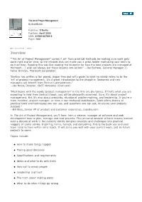 'The Art of Project Management' Covers It All--From Practical Methods