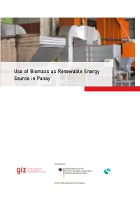 Use of Biomass As Renewable Energy Source in Panay Imprint