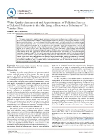 Water Quality Assessment and Apportionment of Pollution Sources