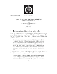 1 Introduction: Statistical Intervals