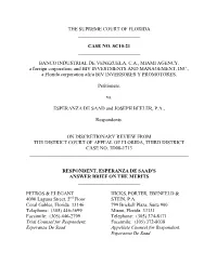 Answer Brief on the Merits ______