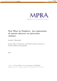 New Wars in Numbers. an Exploration of Various Datasets on Intra-State Violence