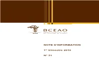 NOTE D'information 1Er Trimestre 2010 N° 21