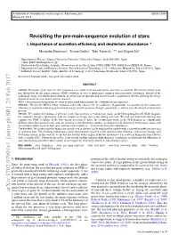 Revisiting the Pre-Main-Sequence Evolution of Stars I. Importance of Accretion Efﬁciency and Deuterium Abundance ?
