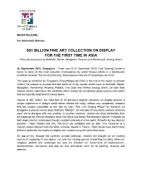 S$1 BILLION FINE ART COLLECTION on DISPLAY for the FIRST TIME in ASIA Pièce De Résistance by Botticelli, Monet, Modigliani, Picasso and Rembrandt, Among Others