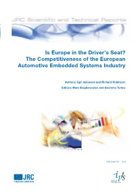 The Competitiveness of the European Automotive Embedded Systems
