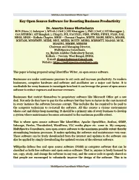 White Paper Entitled 'Key Open Source Software for Boosting