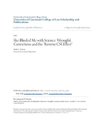 Wrongful Convictions and the "Reverse CSI-Effect" Mark A