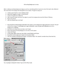 2D Scrolling Background in Unity When Creating a Scrolling