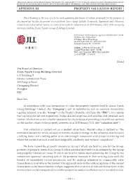 Appendix Iii Property Valuation Report