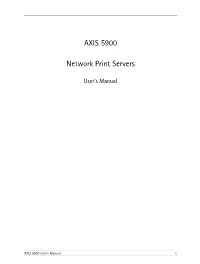 AXIS 5900 Network Print Servers