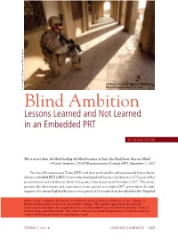 Blind Ambition: Lessons Learned and Not Learned in an Embedded