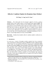 Effective Condition Number for Boundary Knot Method