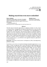 Making Enactivism Even More Embodied
