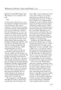 Melanesia in Review: Issues and Events, 2000