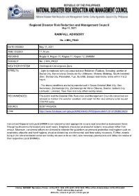 Monitoring Report Rainfall Advisory
