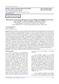 Plant Species Associated with Some Asteraceae Plant and Edaphic Factor Effect Yasser A
