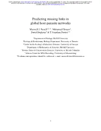 Predicting Missing Links in Global Host-Parasite Networks