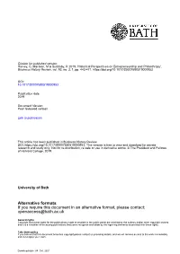 Alternative Formats If You Require This Document in an Alternative Format, Please Contact: Openaccess@Bath.Ac.Uk