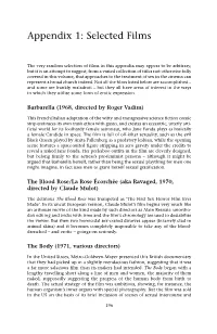 Appendix 1: Selected Films