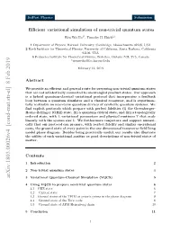 Arxiv:1803.00026V4 [Cond-Mat.Str-El] 8 Feb 2019 3 Variational Quantum-Classical Simulation (VQCS) 5