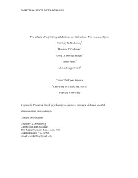 CONSTRUAL LEVEL META-ANALYSIS the Effects