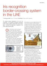 Iris Recognition Border-Crossing System in the UAE