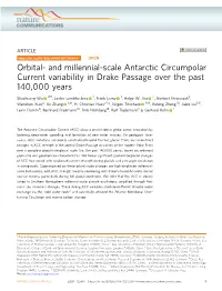 Orbital- and Millennial-Scale Antarctic Circumpolar Current Variability In