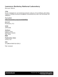 Rumen Metagenome and Metatranscriptome Analyses of Low