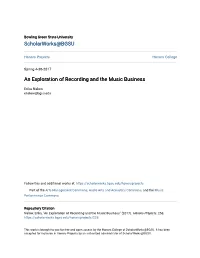 An Exploration of Recording and the Music Business