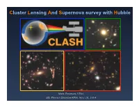 Cluster Lensing and Supernova Survey with Hubble